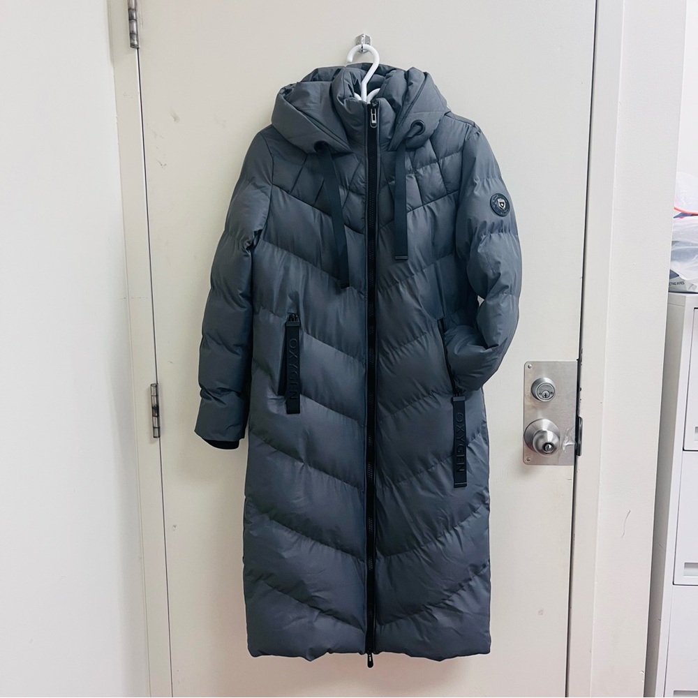 Women's Quilted Gray Puffer Coat